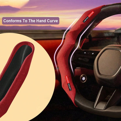 Anti-Slip Elastic Breathable Car Steering Wheel Protector Cover Stylish Auto Interior Decor
