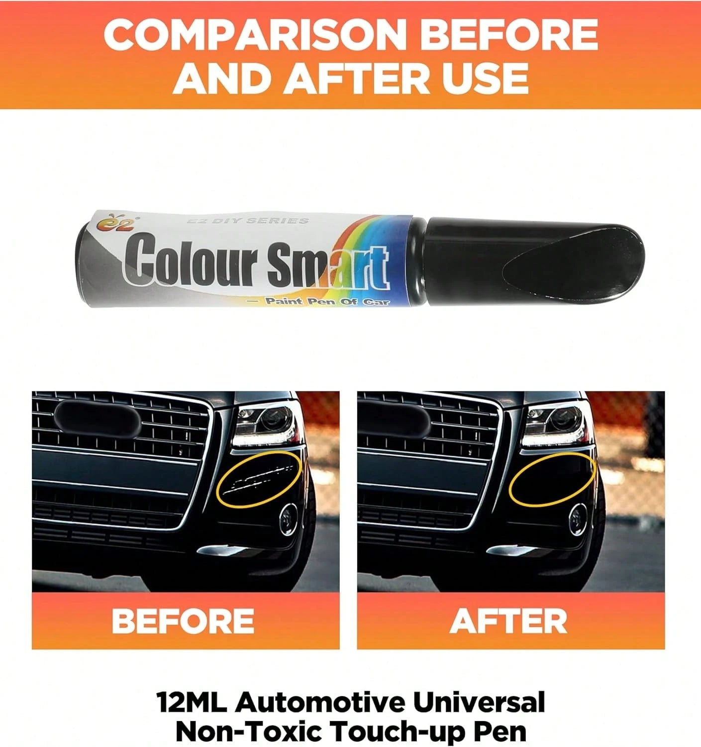 AOCISKA Car Scratch Repair,Scratch Remover For Vehicles,Car Remover Scratch Paint Pen Car Touch Up Paint Fill Paint Pen,Car Accessories Touch-Up Pen Car Scratch Remover For Deep Scratches (Black)