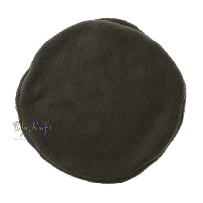 Army Green Afghani Pakol Stretchable Faux Wool Soft Mujahidin Kufi Hat