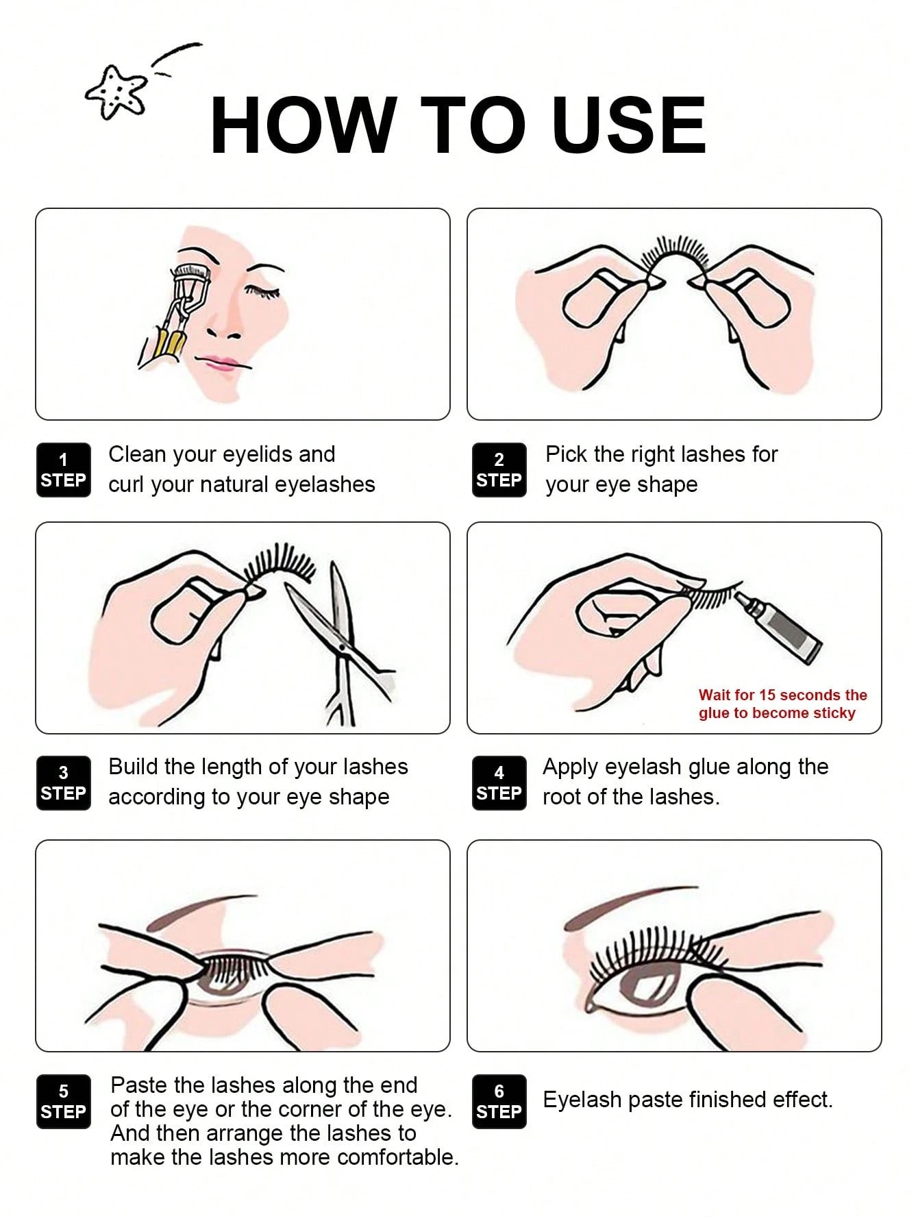 Asiteo 7 Pairs Cat Eye False Eyelashes, Natural & Delicate, Criss-Cross Fluffy, Curled Corners, Suitable For Daily Wear And Commuting