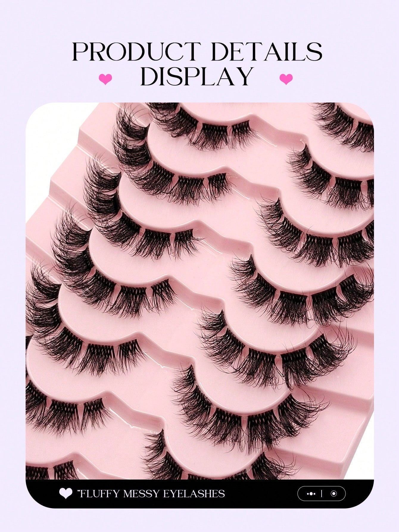 Asiteo 9 Pairs Cat Eye False Eyelashes, Fluffy Messy Natural Long Transparent Band Fake Lashes, Flared Ends To Elongate Eyes, Faux Mink Lashes, Makeup False Eyelashes