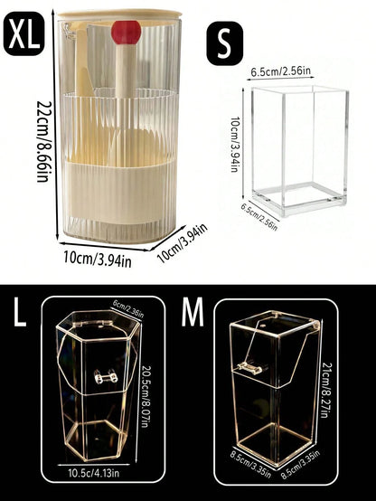 Automatic Makeup Brush Storage Box, Makeup Display Box, Dust-Proof Makeup Brush Storage Box, Transparent Makeup Storage Box, For Storing Eyeshadow, Lipstick And Makeup Brushes.