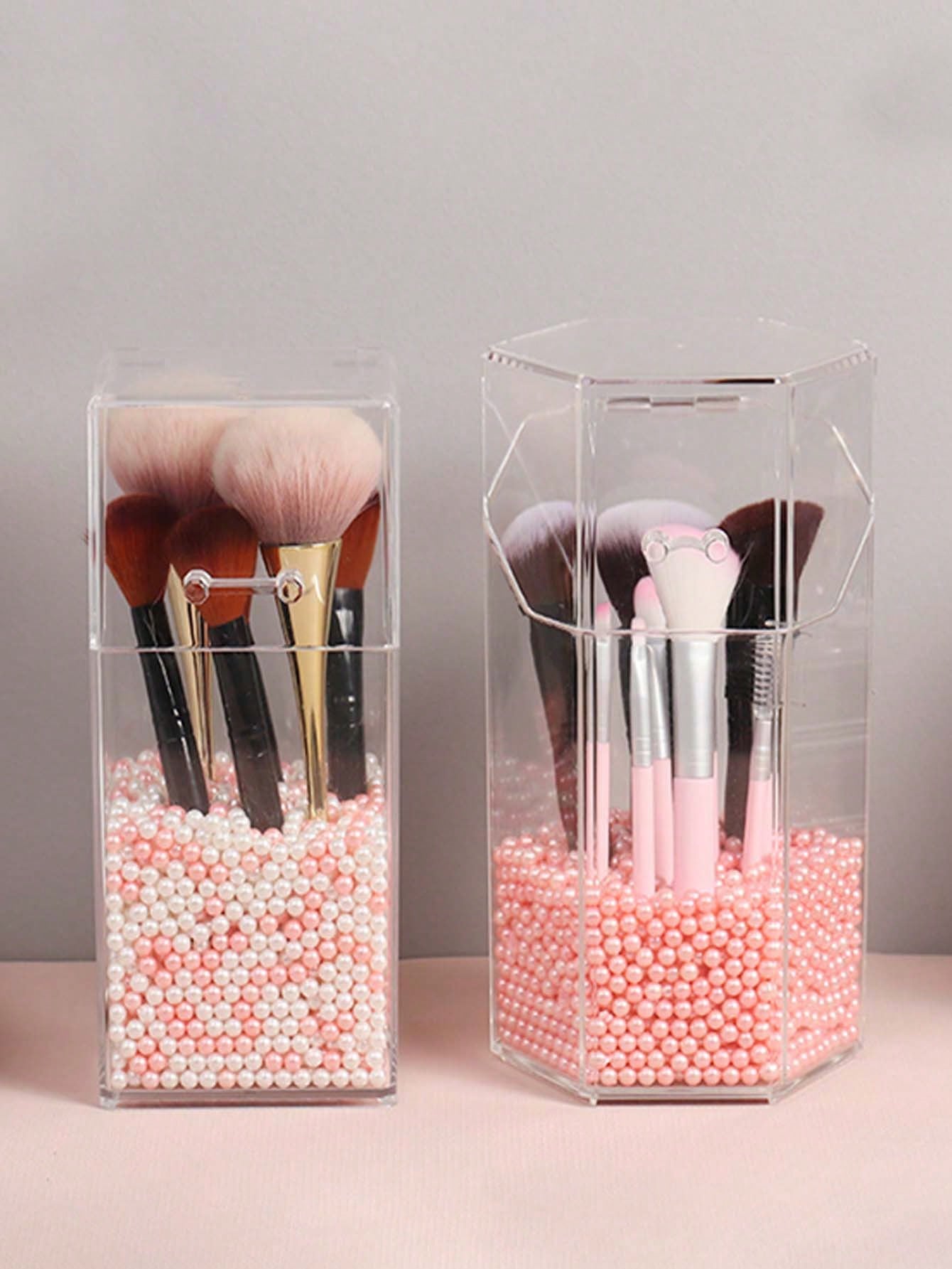 Automatic Makeup Brush Storage Box, Makeup Display Box, Dust-Proof Makeup Brush Storage Box, Transparent Makeup Storage Box, For Storing Eyeshadow, Lipstick And Makeup Brushes.