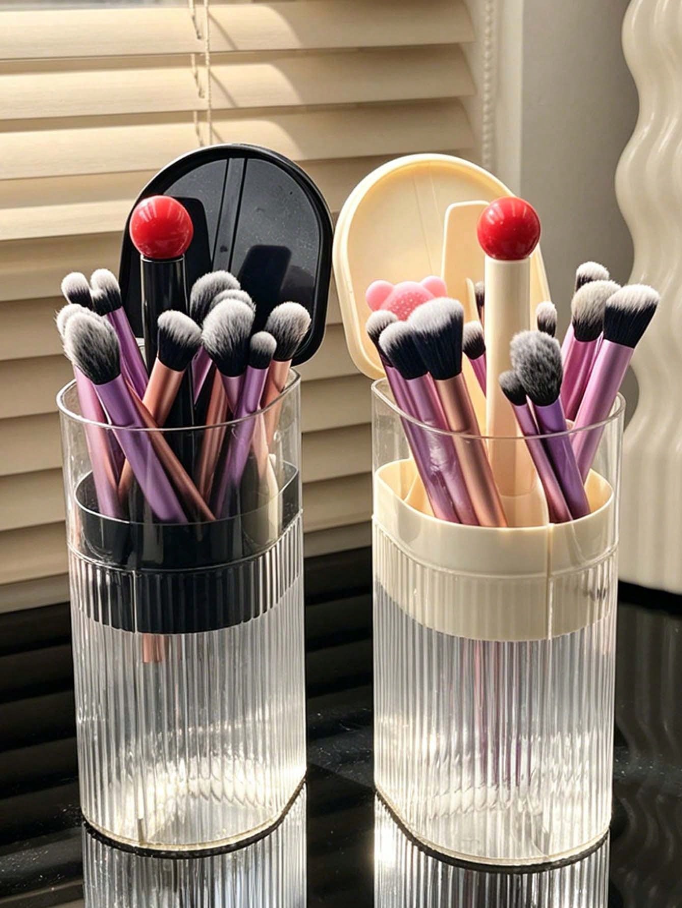 Automatic Makeup Brush Storage Box, Makeup Display Box, Dust-Proof Makeup Brush Storage Box, Transparent Makeup Storage Box, For Storing Eyeshadow, Lipstick And Makeup Brushes.