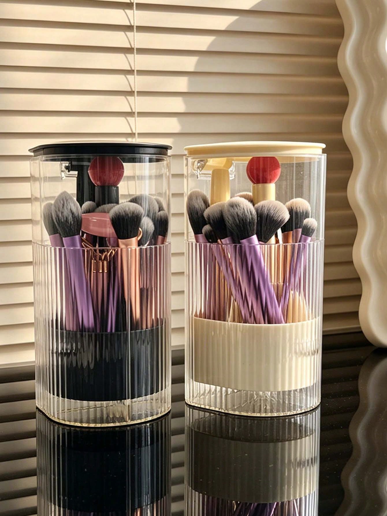 Automatic Makeup Brush Storage Box, Makeup Display Box, Dust-Proof Makeup Brush Storage Box, Transparent Makeup Storage Box, For Storing Eyeshadow, Lipstick And Makeup Brushes.