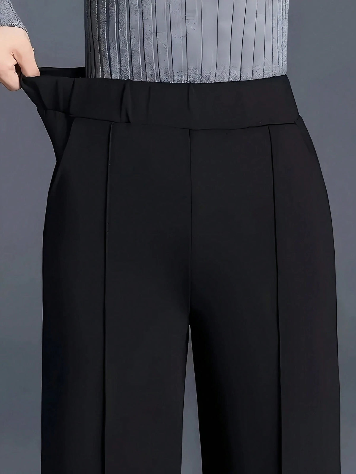 Autumn/Winter Relaxed High Waist Casual Straight Leg Trousers, Versatile Minimalist Style Suitable For Work And Daily Wear Black Summer, Quiet Luxury