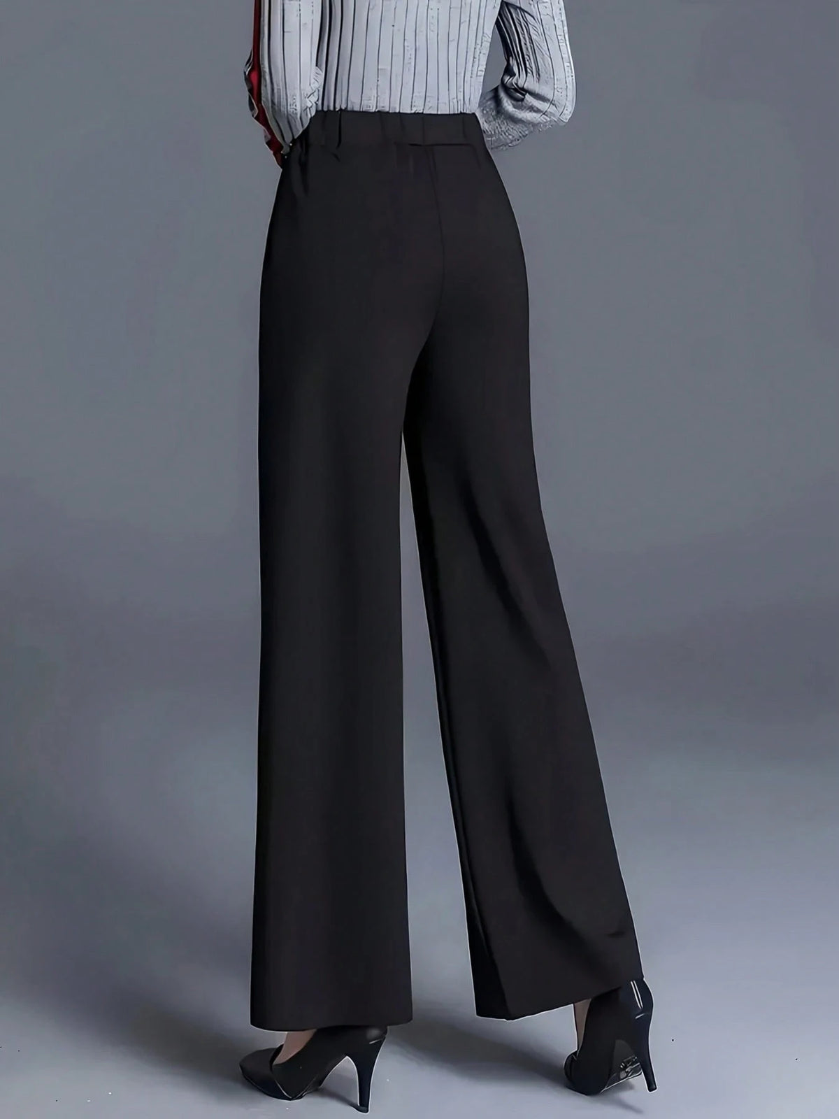 Autumn/Winter Relaxed High Waist Casual Straight Leg Trousers, Versatile Minimalist Style Suitable For Work And Daily Wear Black Summer, Quiet Luxury