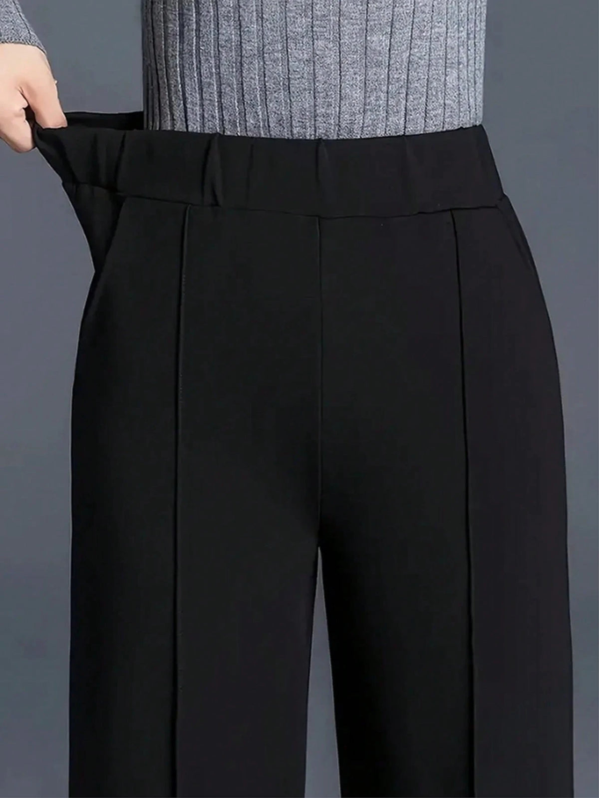 Autumn/Winter Relaxed High Waist Casual Straight Leg Trousers, Versatile Minimalist Style Suitable For Work And Daily Wear Black Summer, Quiet Luxury