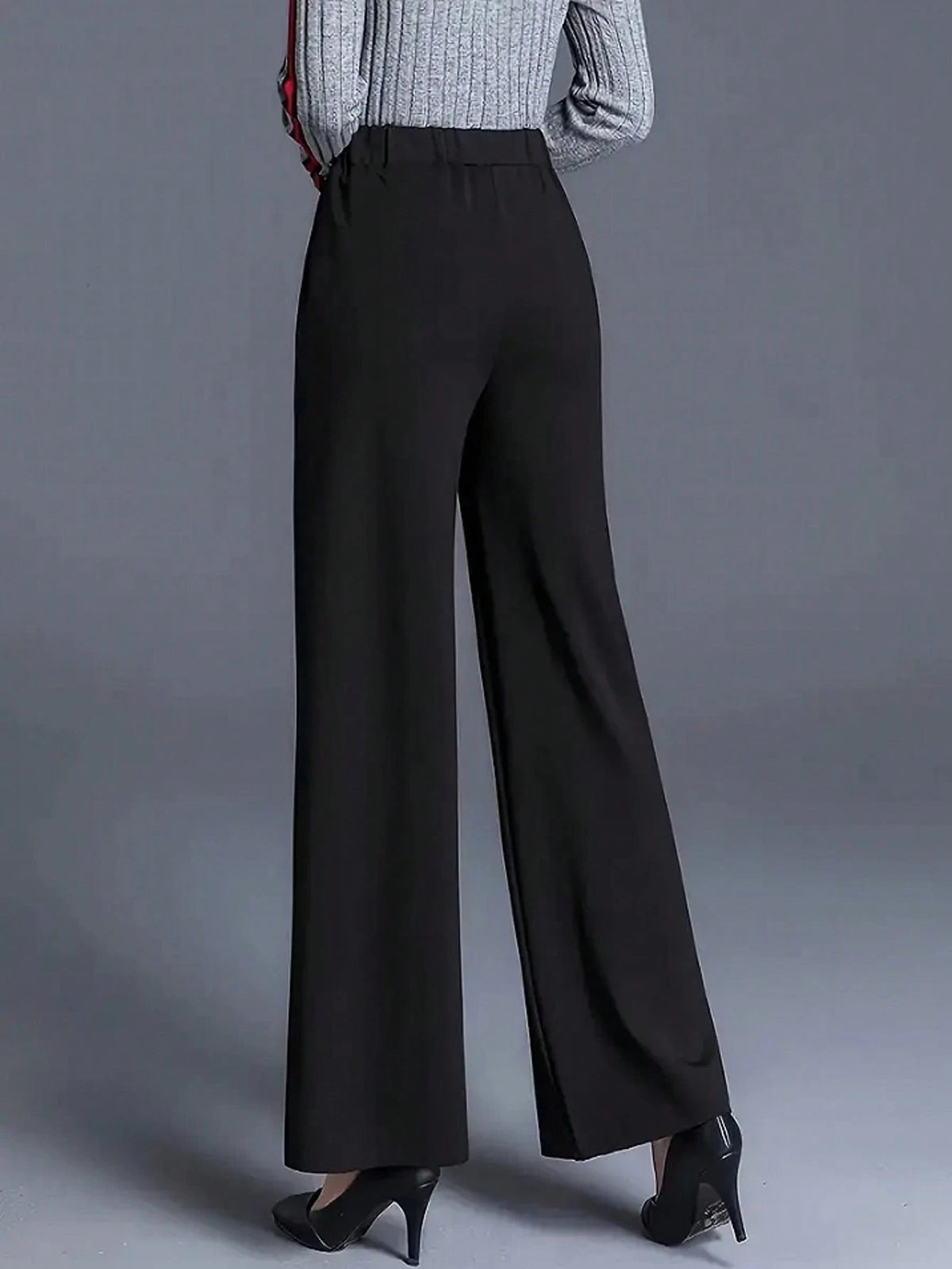 Autumn/Winter Relaxed High Waist Casual Straight Leg Trousers, Versatile Minimalist Style Suitable For Work And Daily Wear Black Summer, Quiet Luxury