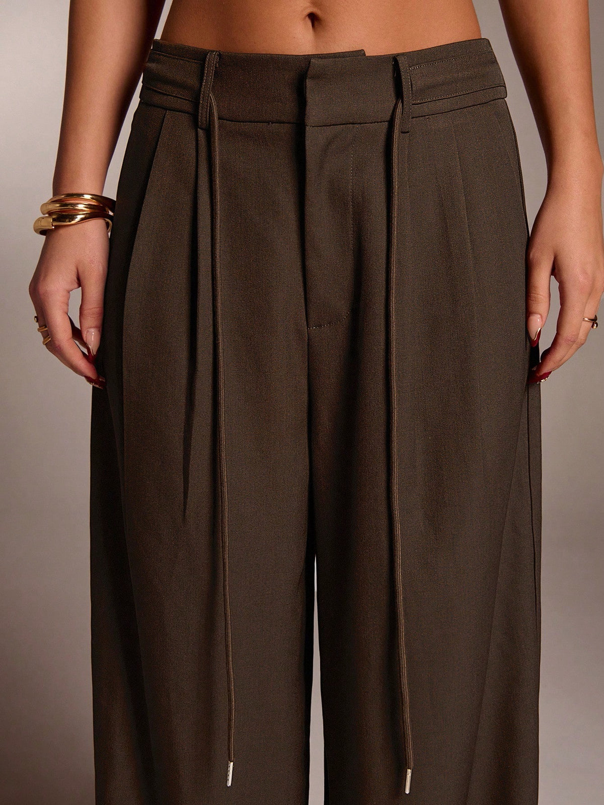 Avantive Women's Brown Pants,All Shades Of Brown,Winter,Casual,Office,Fall Y2k 90S Vintage Western Wear,Boho Streetwear,Old Money Classy Wide Leg Trousers
