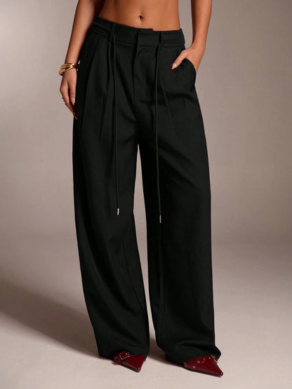 Avantive Women's Brown Pants,All Shades Of Brown,Winter,Casual,Office,Fall Y2k 90S Vintage Western Wear,Boho Streetwear,Old Money Classy Wide Leg Trousers