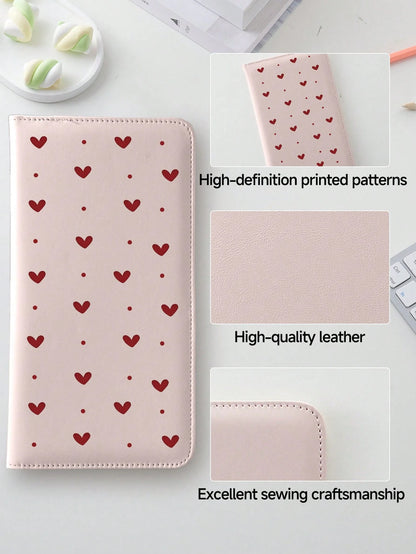 Ayotu Heart & Bow Pattern Car Registration And Insurance Holder- Vehicle Glove Box Organizer, Car And Truck Accessory Box, Suitable For Storing Important Documents, Driver's Licenses, Passports, Card