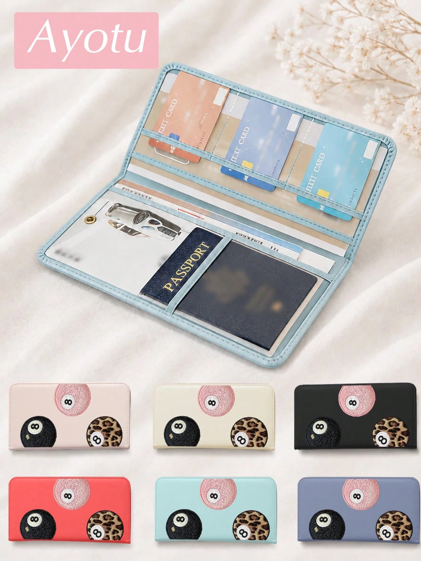 Ayotu Lucky Pool 8 Car Registration And Insurance Document Organizer- Vehicle Glove Box Organizer, Car And Truck Accessories Box, Suitable For Storing Important Documents, Driver's License, Passport