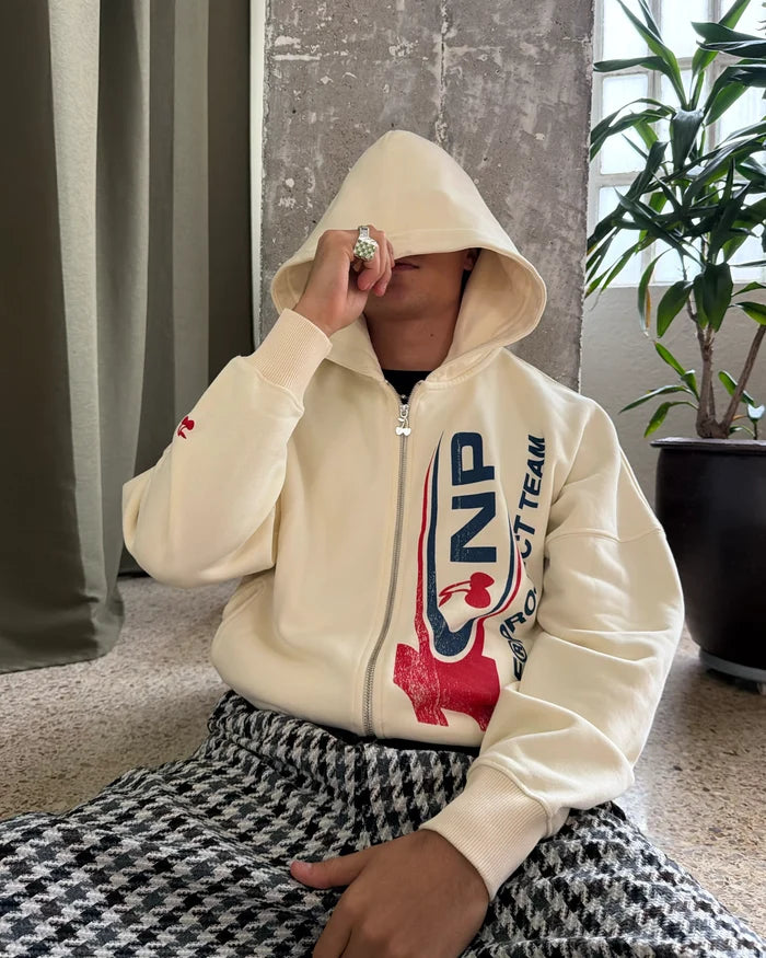 Ayrton Zip-Up Hoodie Marshmallow