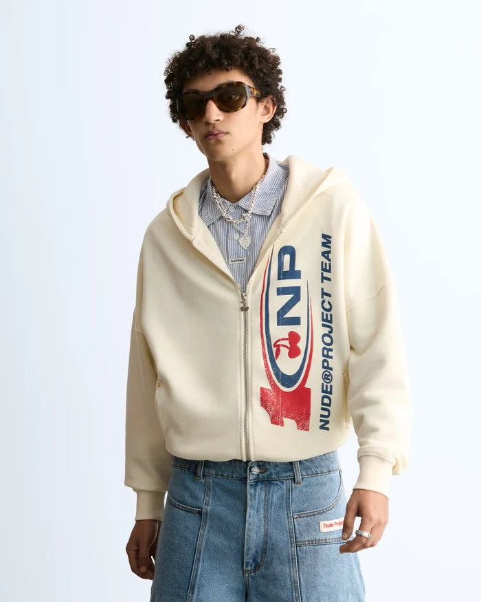 Ayrton Zip-Up Hoodie Marshmallow
