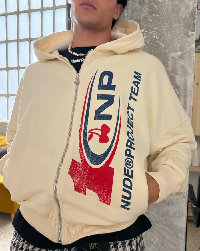 Ayrton Zip-Up Hoodie Marshmallow