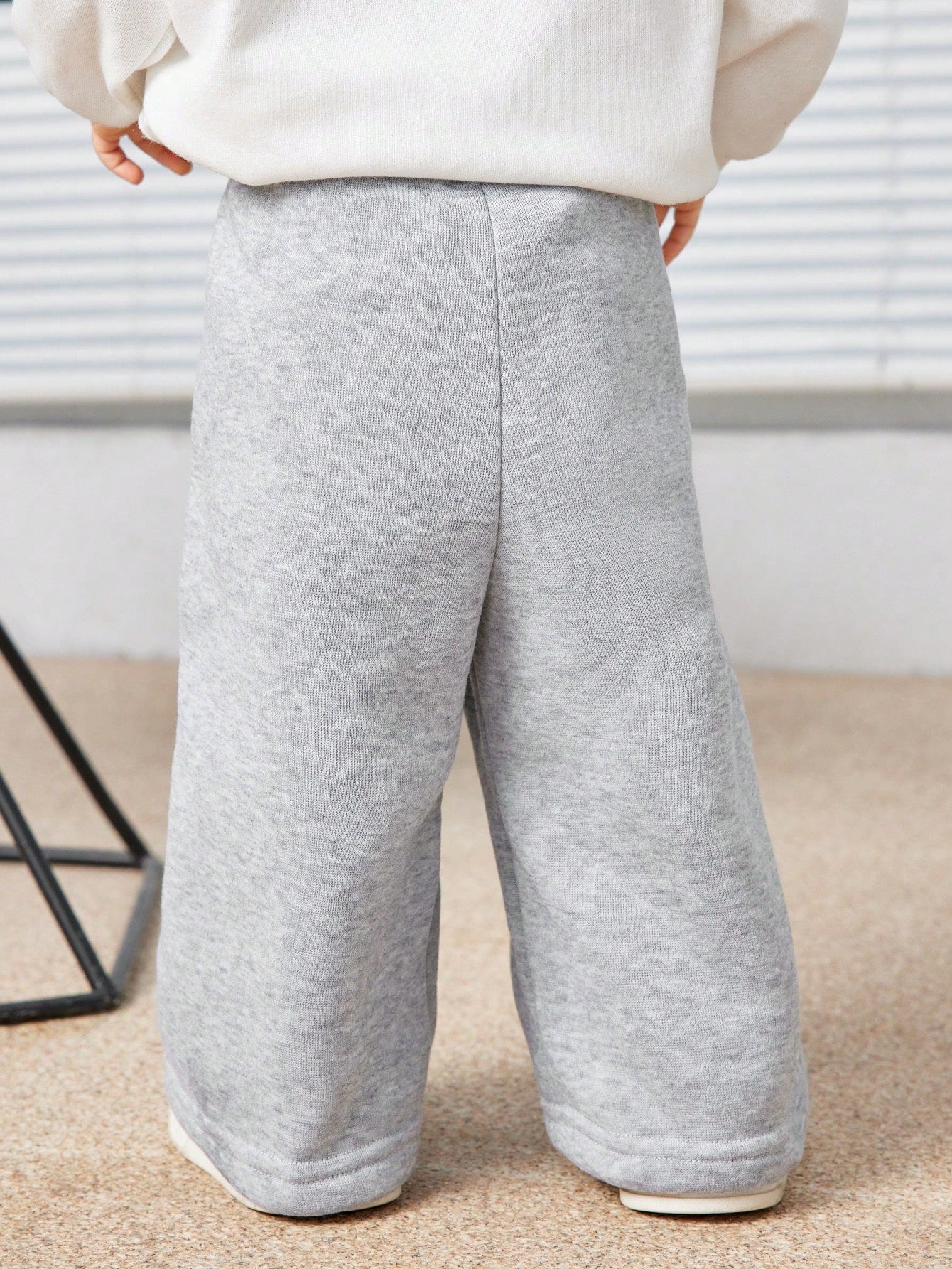 Baby Boys Letter Printed Thermal Lined Sweatpants, Casual & Loose Fit, Suitable For Commuting, School, Travel, Daily Wear & Sports, Autumn/Winter