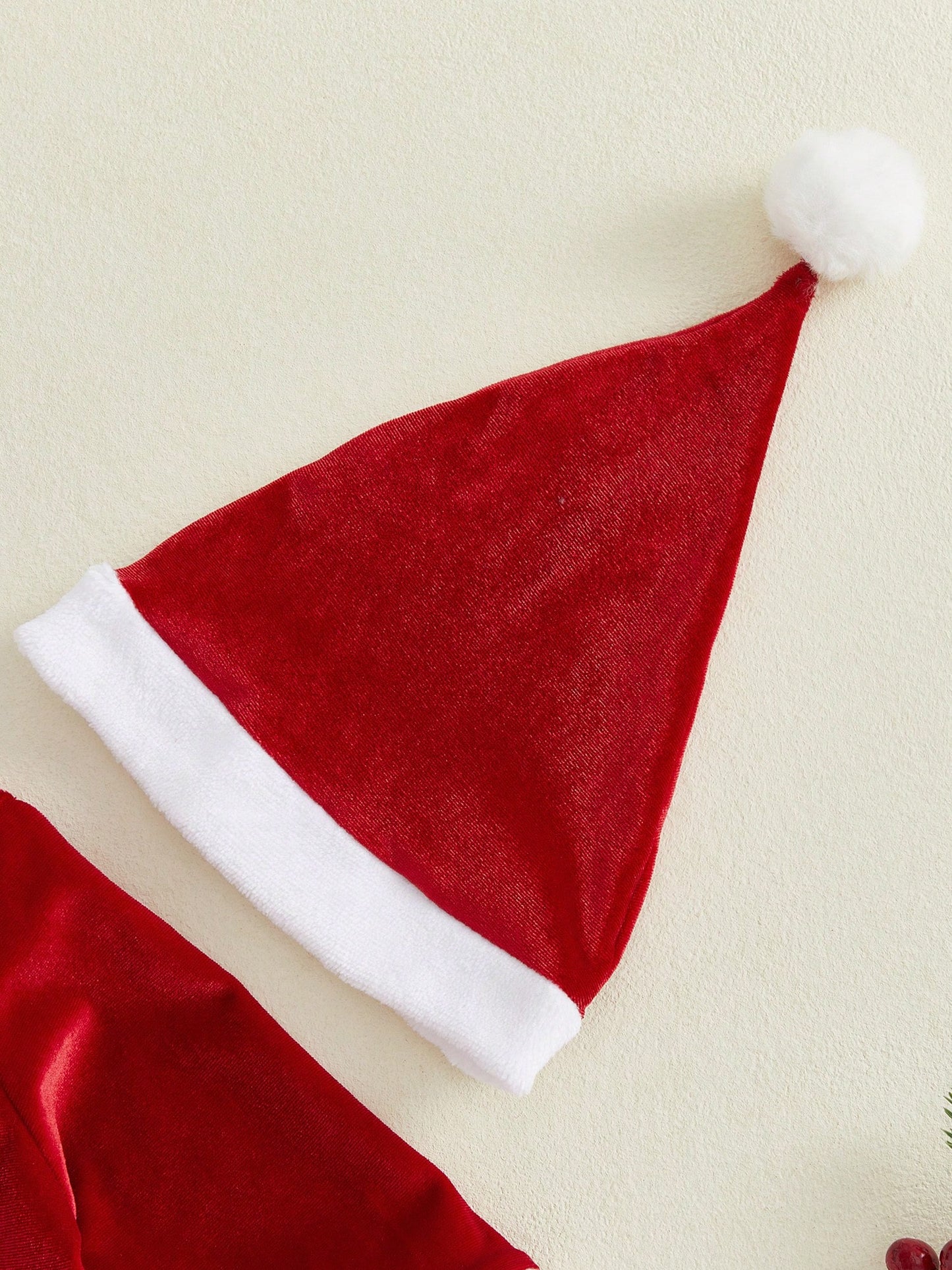 Baby Christmas Letter Tree Embroidery Furry Trim Zip Front Romper Set- Long Sleeve With Hat Gloves For Party Fall Daily