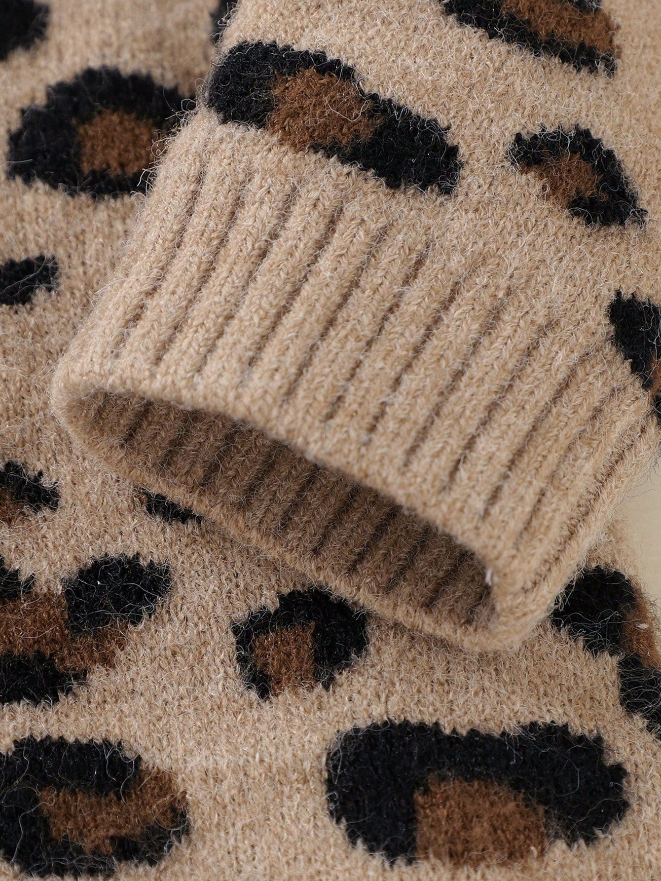Baby Girl Leopard Pattern Knit Jumpsuit & Hat Baby Knit Jumpsuit Newborn Come Home Outfit Baby Sweater Romper Neutral Baby Clothes Fall Baby Clothes
