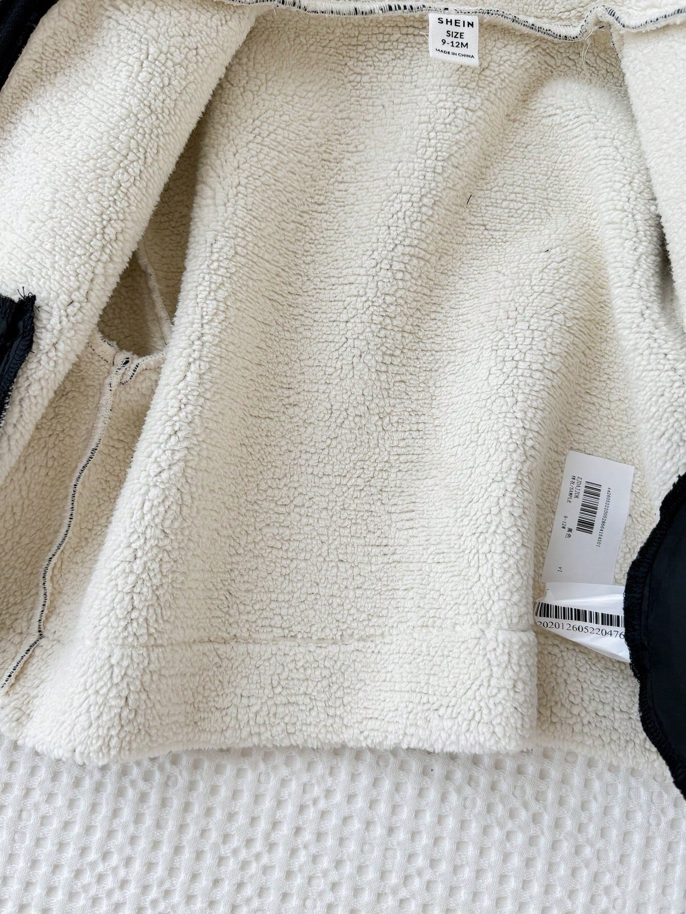 Baby Girl Woven Contrast Color Faux Fur Collar Casual Winter Jacket