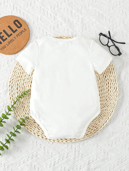 Baby Girls' Bodysuit With Slogan Print