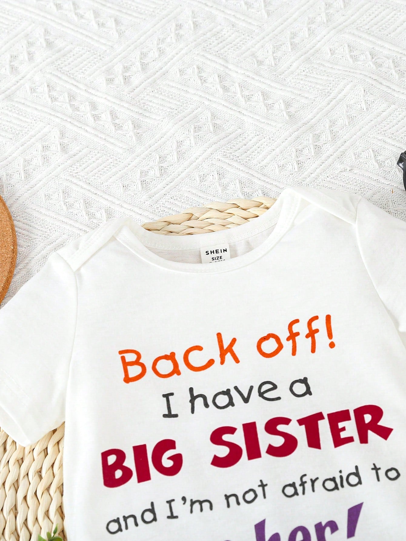 Baby Girls' Bodysuit With Slogan Print