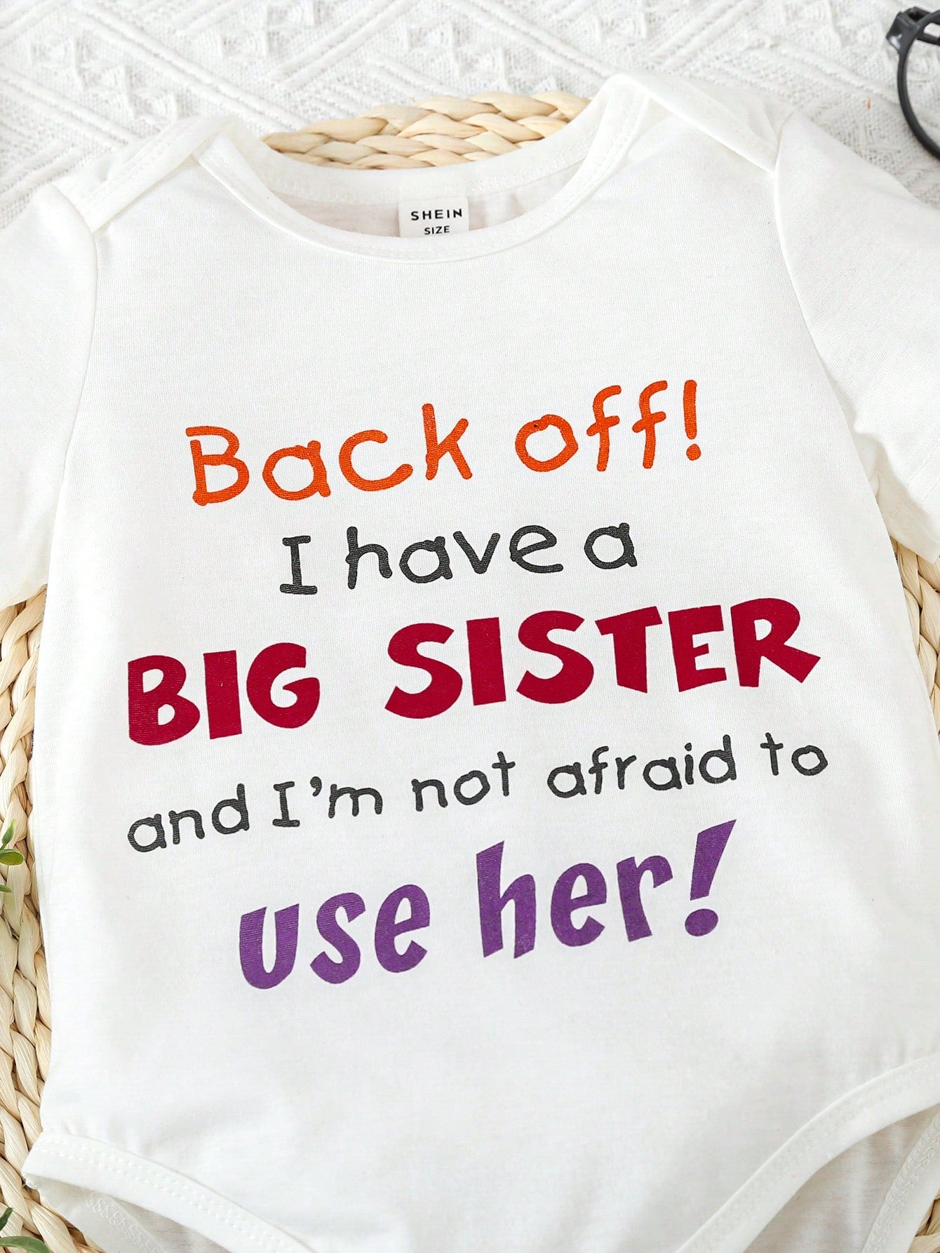Baby Girls' Bodysuit With Slogan Print