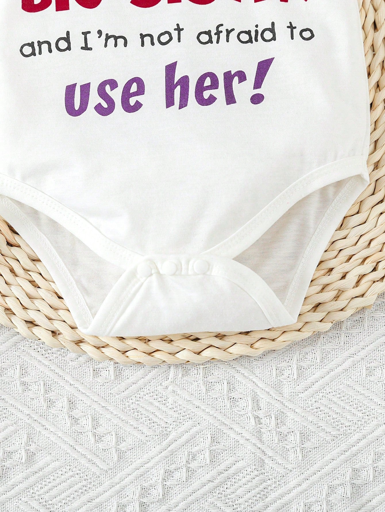Baby Girls' Bodysuit With Slogan Print