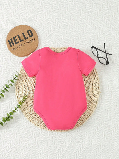 Baby Girls' Bodysuit With Slogan Print