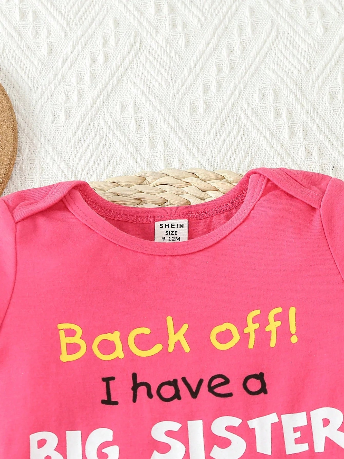 Baby Girls' Bodysuit With Slogan Print
