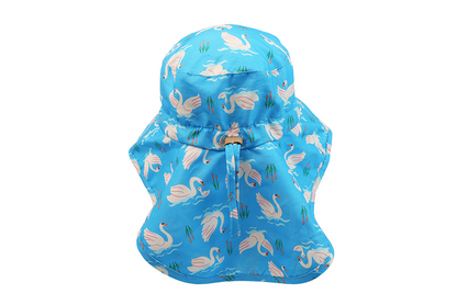 Baby/Kids Sun Hat with Neck Cape - Swan