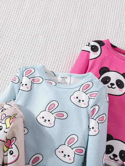 Back To School Fashion Baby Girls Pajamas Snug Fit Fall Winter