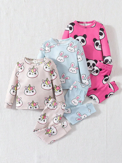 Back To School Fashion Baby Girls Pajamas Snug Fit Fall Winter