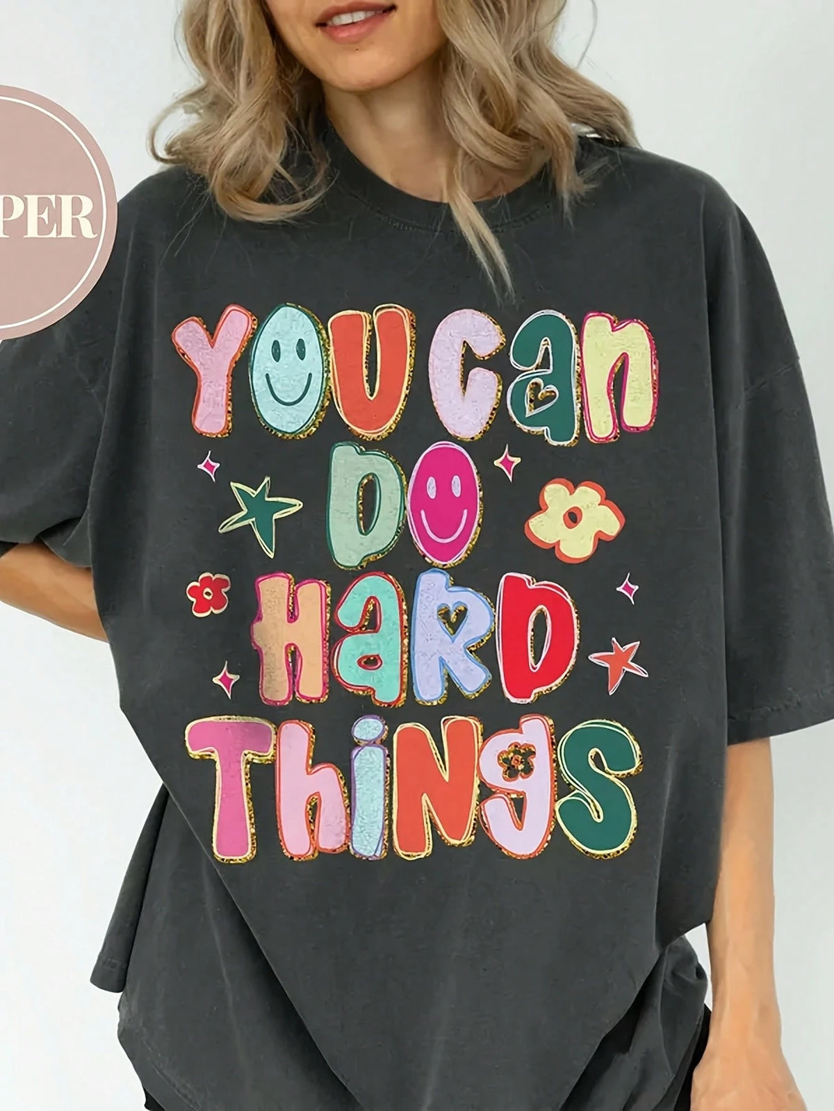 Back-To-School Season Women's Clothing You Can Do Hard Things Teacher Shirt, School Counselor Shirt, Special Education Teacher Shirt, S