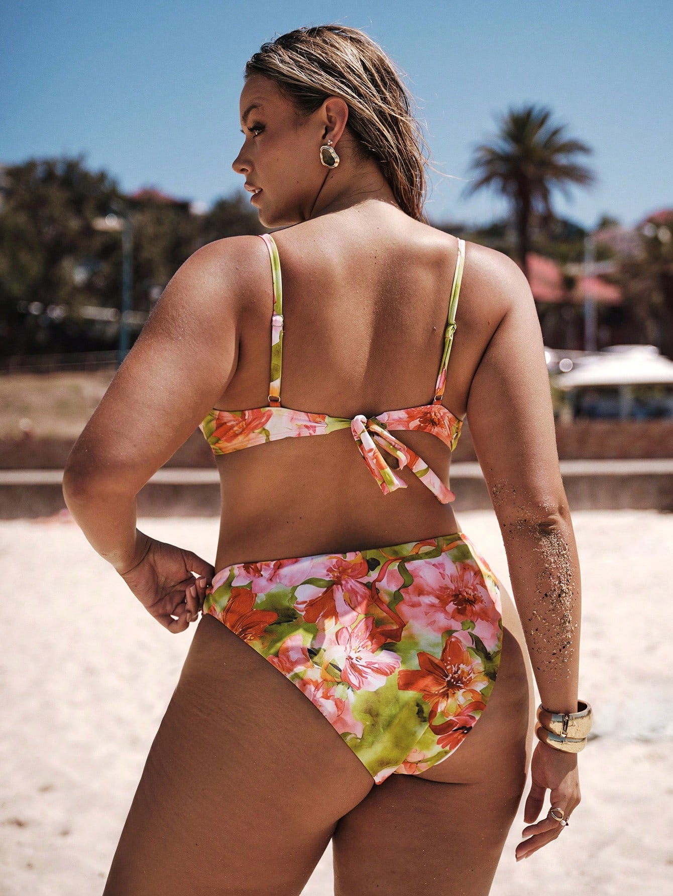 BAE Plus Size Floral Print Swimwear Set Summer Beach Outfit Vacation Bikini Bathing Suits