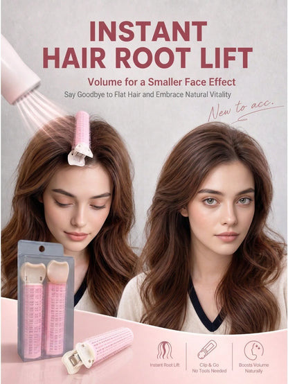 Bangs Root Volumizing Hair Clip, Slouchy Hair Top Styling Curl Barrel, Portable Korean-Style Hair Top Volumizing Clip, Seamless Root Volumizing Tool, Fixed Bangs Self-Holding Curl Styling Tool, Women'