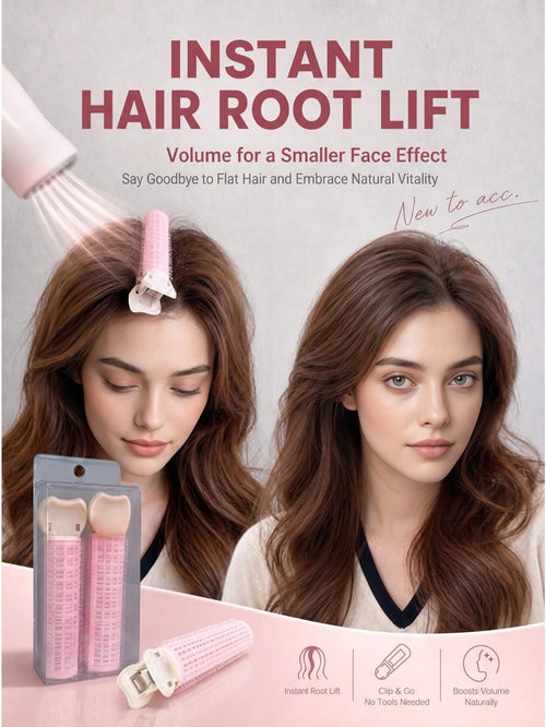 Bangs Root Volumizing Hair Clip, Slouchy Hair Top Styling Curl Barrel, Portable Korean-Style Hair Top Volumizing Clip, Seamless Root Volumizing Tool, Fixed Bangs Self-Holding Curl Styling Tool, Women'