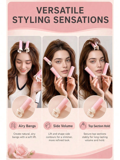 Bangs Root Volumizing Hair Clip, Slouchy Hair Top Styling Curl Barrel, Portable Korean-Style Hair Top Volumizing Clip, Seamless Root Volumizing Tool, Fixed Bangs Self-Holding Curl Styling Tool, Women'