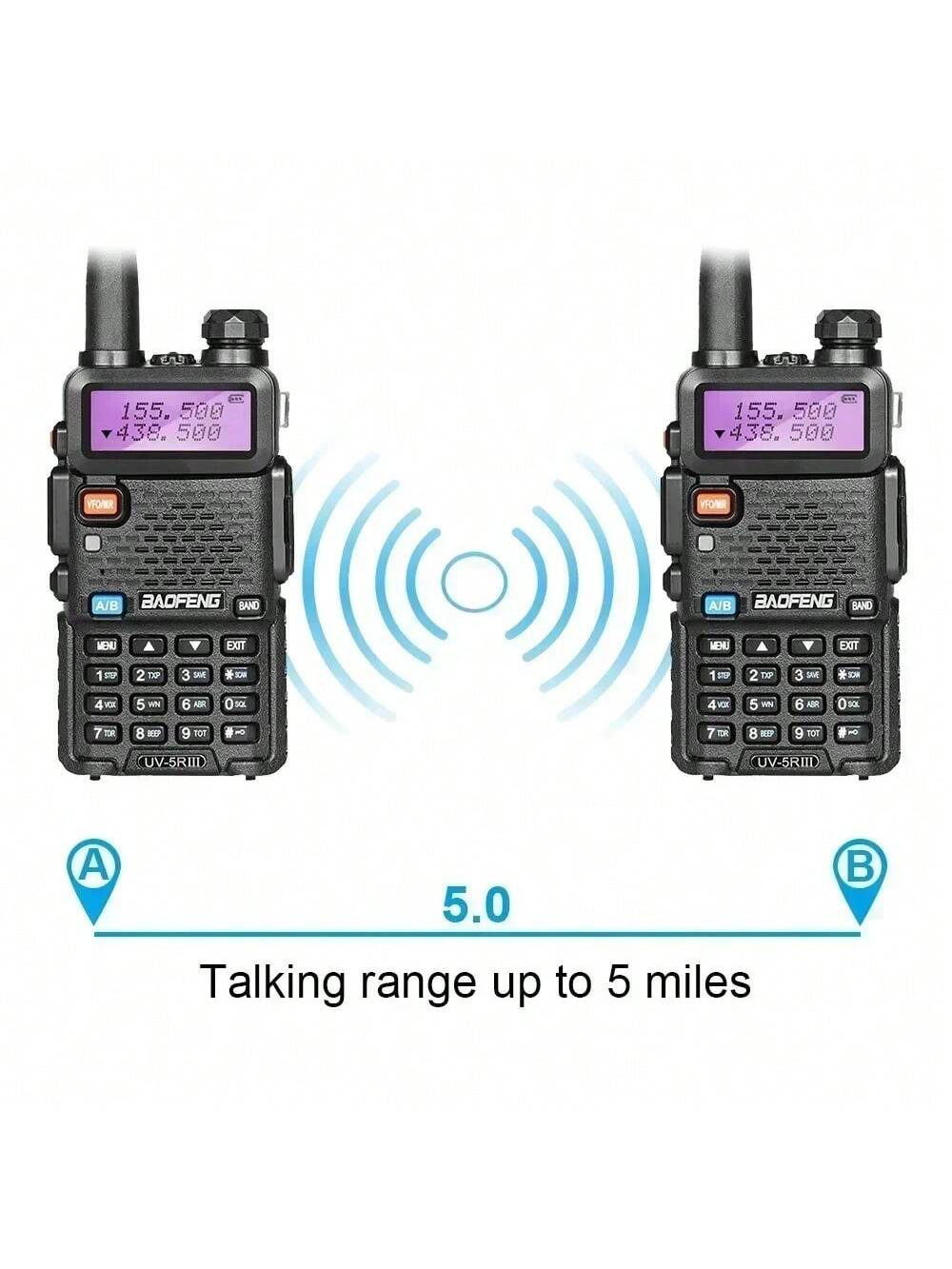 Baofeng Walkie Talkie UV 5R 5W 8W Dual Band Ham Two Way Radio Vhf Uhf FM Radio Handheld Transceiver Hunting
