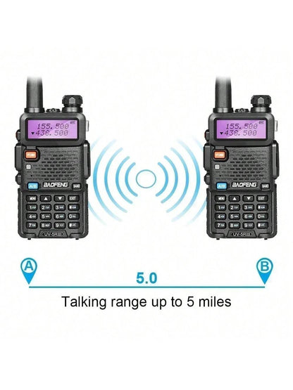 Baofeng Walkie Talkie UV 5R 5W 8W Dual Band Ham Two Way Radio Vhf Uhf FM Radio Handheld Transceiver Hunting