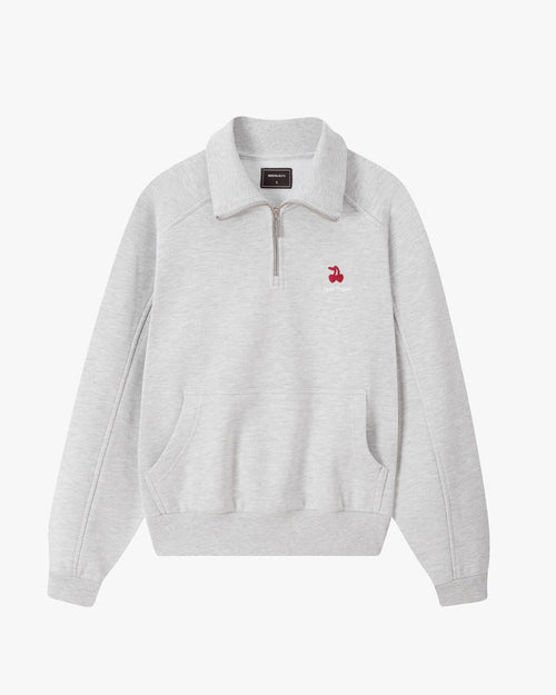 Basic Cherry Quarter-Zip Grey