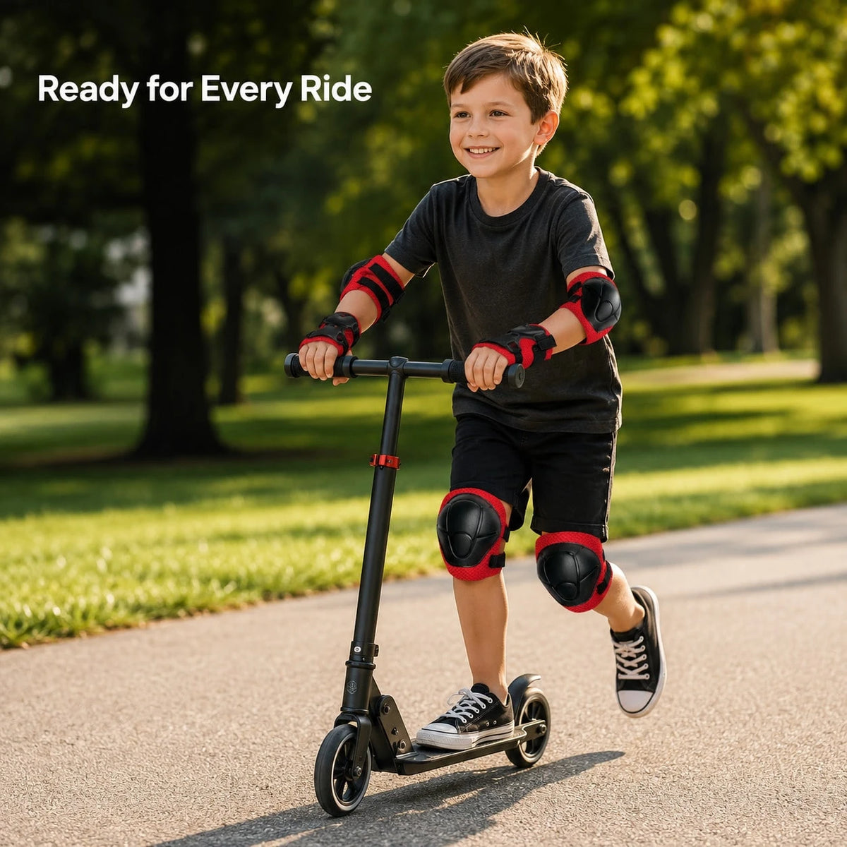 BAT DEICIDE 6PCS Kids Protective Gear CPSIA Certified: Knee Pads Elbow Pads Wrist Guards For Skateboard Cycling Scooter Skating Balance Bike 5-10Y, Back To School