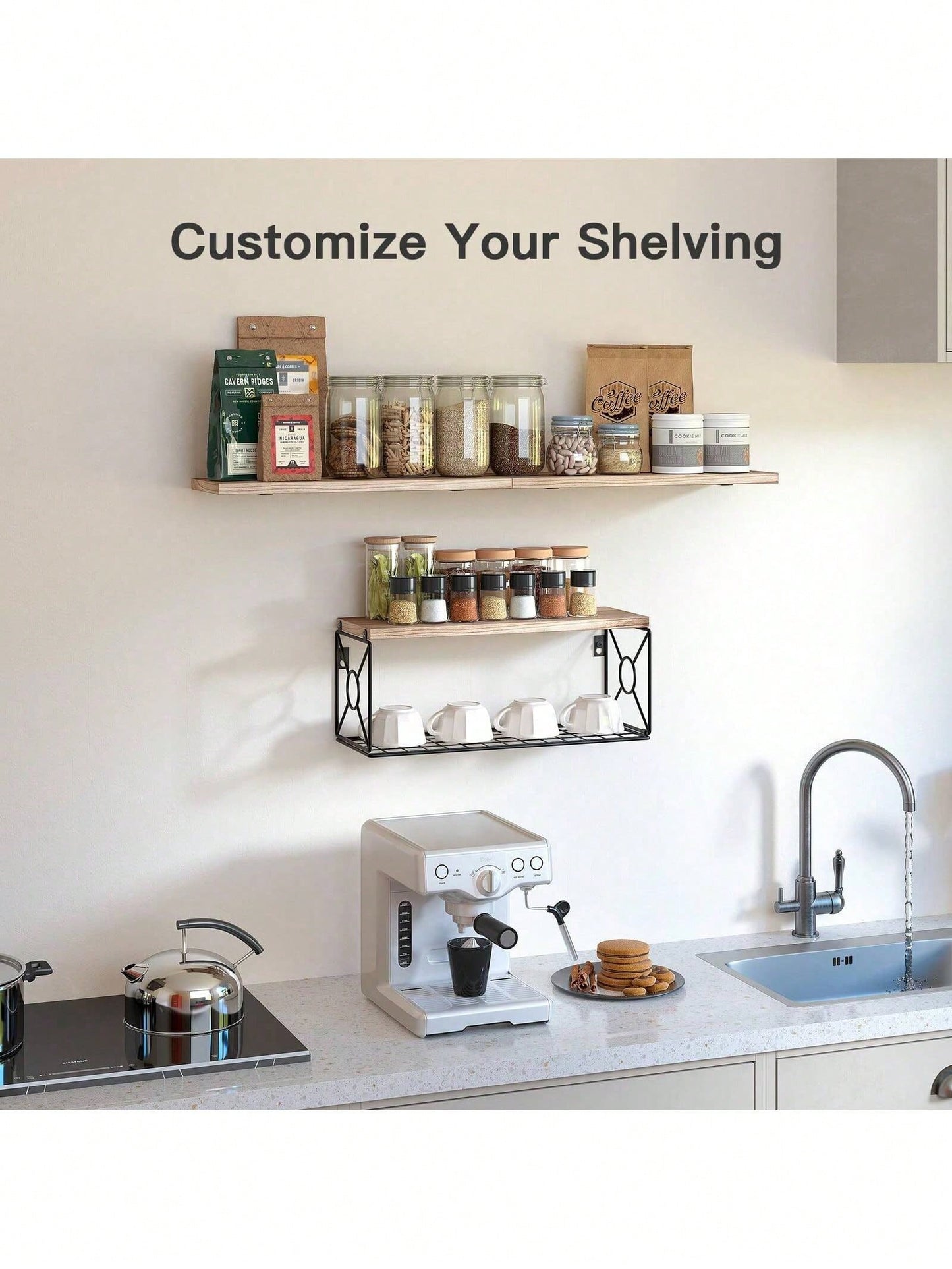 Bathroom Shelves Over Toilet- Wall Mounted Floating Shelves Toilet Paper Storage Small Farmhouse Decor Shelf 16 Inch.