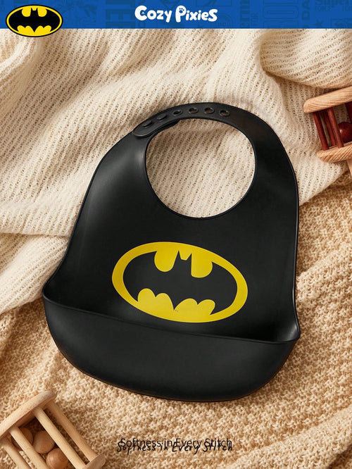 BATMAN X Cozy Pixies Baby Bat Pattern Cute Bib For Everyday Wear