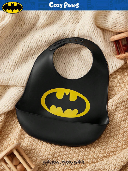BATMAN X Cozy Pixies Baby Bat Pattern Cute Bib For Everyday Wear