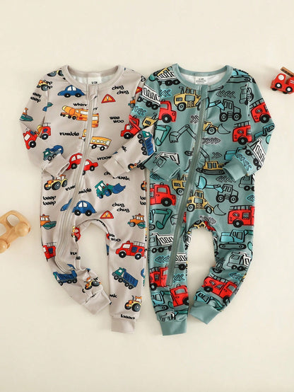 BATMAN X GraphicGems Spring/Summer Baby Boy Cartoon Cool Logo Pattern Long Sleeve Long Pants Knitted High Elasticity Knitted Fabric Slim Fit Comfortable Jumpsuit Home Wear Crawl Suit, Suitable F