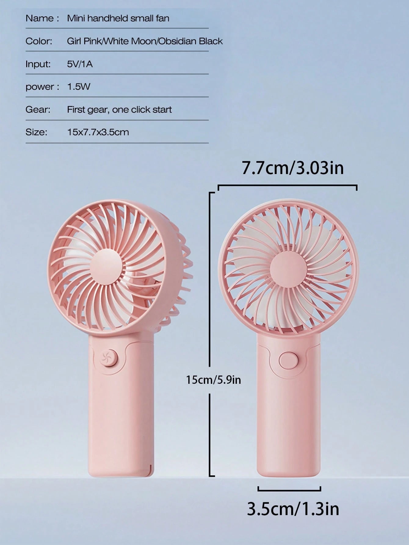 Battery Powered Baby Stroller Fan, Portable Mini Handheld Fan, Suitable For Infants, Powered By AAA Batteries, Baby Crib, Bassinet (Batteries Not Included)