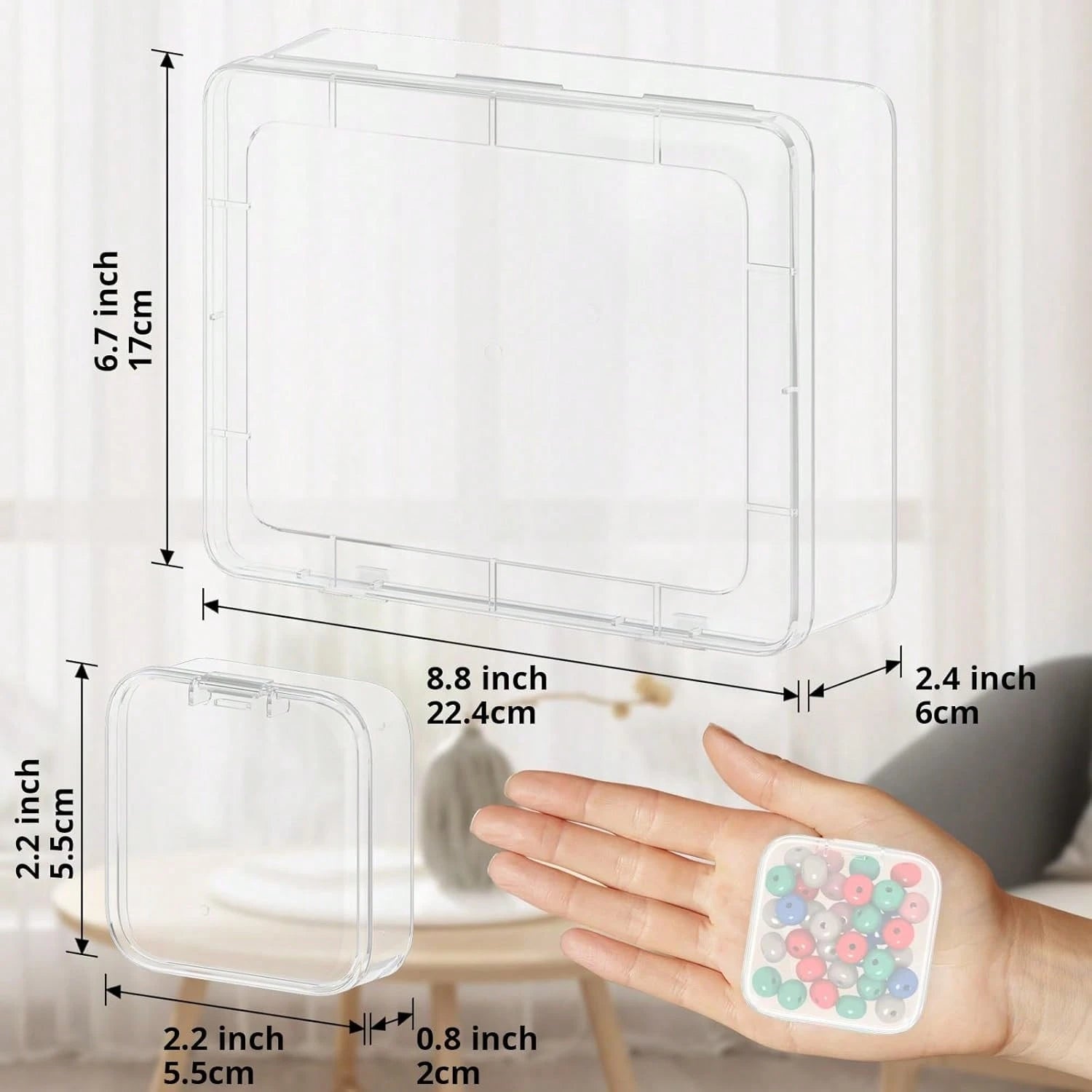 Bead Organizer Box, 60/90pcs Small Clear Plastic Storage Containers, Craft Storage Box Features Hinged Lid And Labels, Mini Boxes For Bracelets, Jewelry, Diamonds, Clay Beads, Screws, Seeds, Small Par