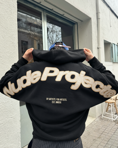 Beast Zip-up Hoodie Black