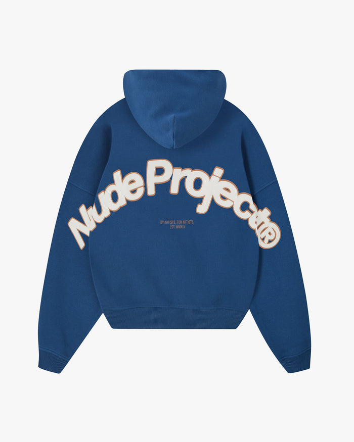 Beast Zip-up Hoodie Petrol Blue